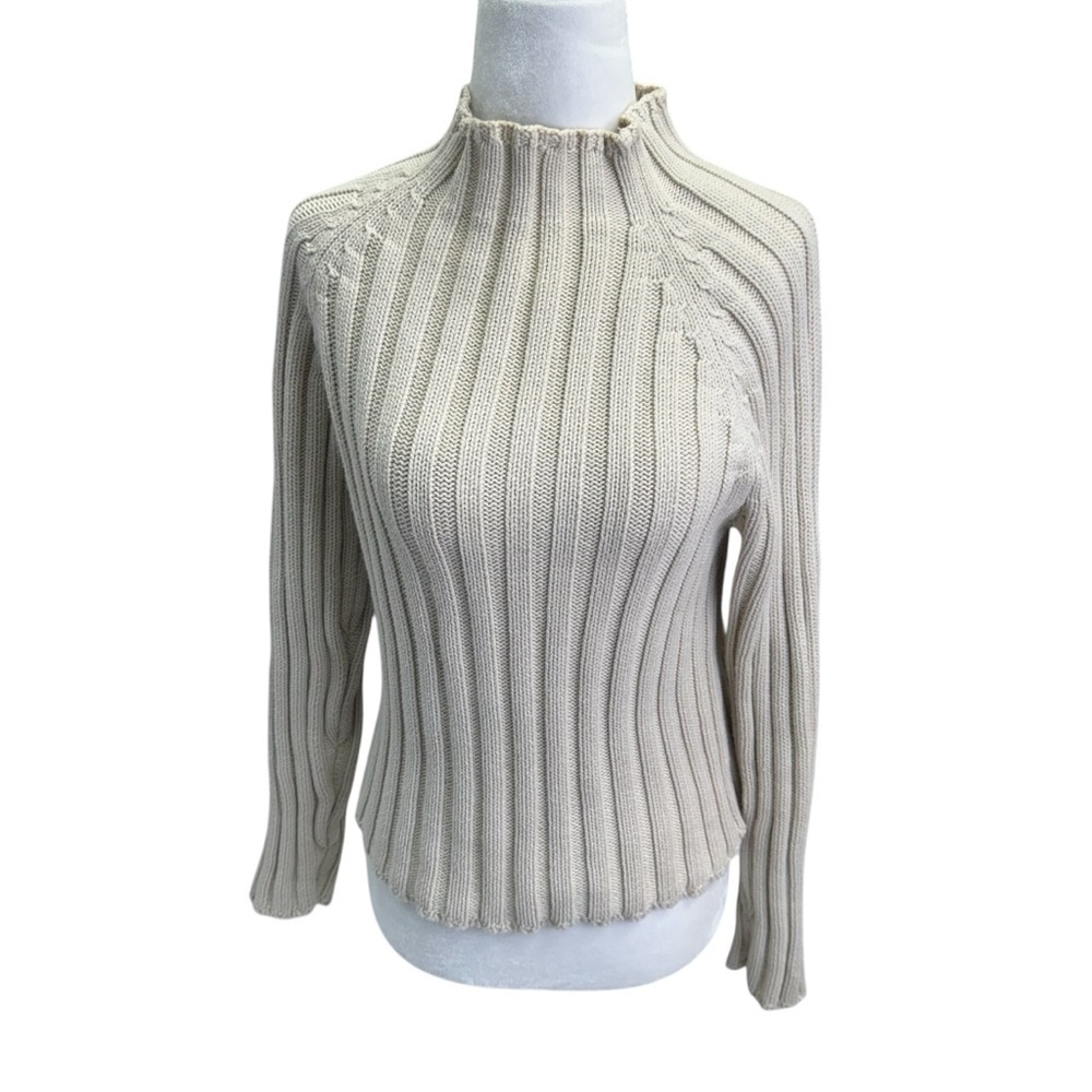 Elegant Cream Turtleneck Sweater